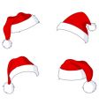 Santa hats vector image