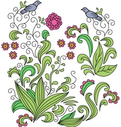 Floral background vector image