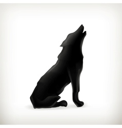 Wolf silhouette vector image