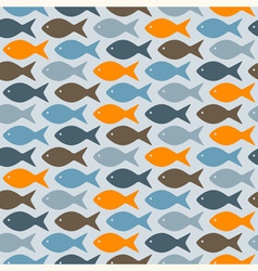 Seamless pattern with fishes vector image
