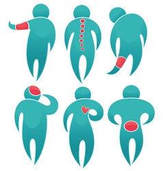 Pain and people vector image