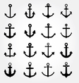 Set of anchor symbols or logo template vector image