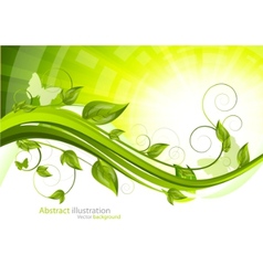 Background with leaves vector image