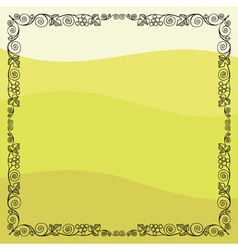 Grape vine frame Grape vine frame vector image