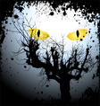 Halloween background with the scary eyes vector image
