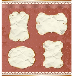Vintage paper borders set vector image