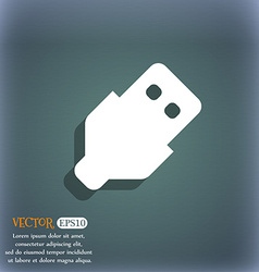 USB icon symbol on the blue-green abstract vector image