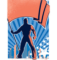 Flag bearer poster 2 vector image