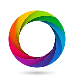 Colorful camera shutter aperture vector image