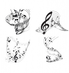 Notes staff vector image