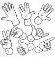 Hands icons vector image