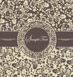 Vintage brown card vector image