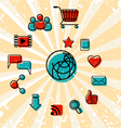 Internet Communication Icons Set vector image