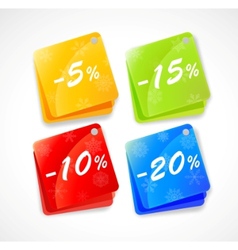 Christmas price tags vector image