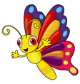 Funny butterfly cartoon vector image
