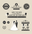 Set of wedding typography vector image