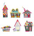 Decorative houses vector image
