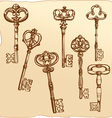 Set of Antique Keys vector image