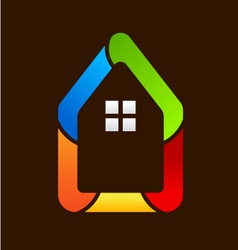 House Icon Style Logo vector image
