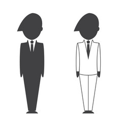 Smart businessman and businesswoman icon vector image