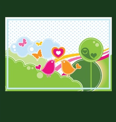 Love birds vector image
