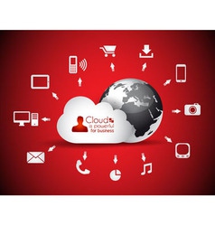 Cloud Computing concept background vector image