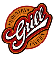 Grill hand lettering design vector image