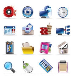 Computer and mobile phone icons vector image