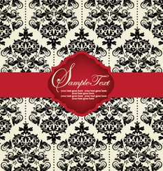 Damask invitation card vector image