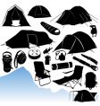 Camping equipments vector image