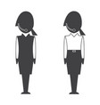 Smart businessman and businesswoman icon vector image