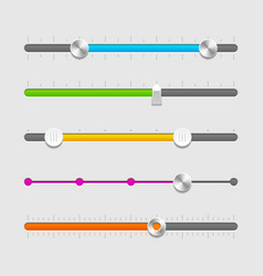 UI sliders set vector image