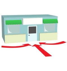 The entrance to the bar vector image