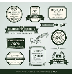 Vintage Premium Quality Labels vector image