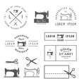 Set of vintage tailor design elements vector image