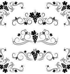 Grape design elements vector image