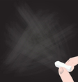 Hand writing on a blackboard vector image