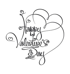 Caligraphic Text Happy Valentines Day vector image