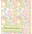 Baby seamless pattern vector image