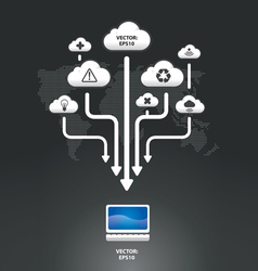 Cloud infographic graph vector image