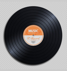 Audio analogue record vinyl vintage disc isolated vector image