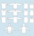 T-shirt sweatshirt and tank top templates vector image