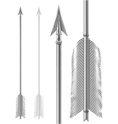 Vintage arrow in engraving style vector image