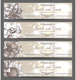 Wedding invitations vector image