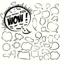 Collection of comic style speech bubbles vector image