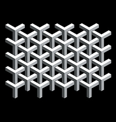 Interlocking 3d cubes vector image