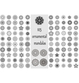 Ornament round set with mandala vector image