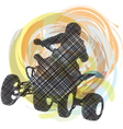 Sportsman riding quad bike vector image