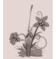 Grunge floral background vector image