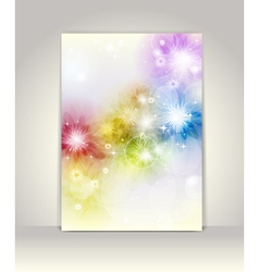Business brochure template flower colorful design vector image